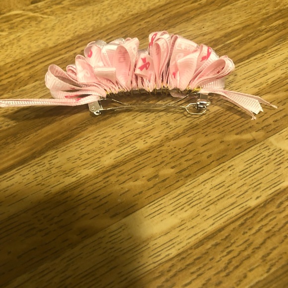 October is Breast Cancer Awareness Month - Ribbon Hair clip. - Picture 3 of 5